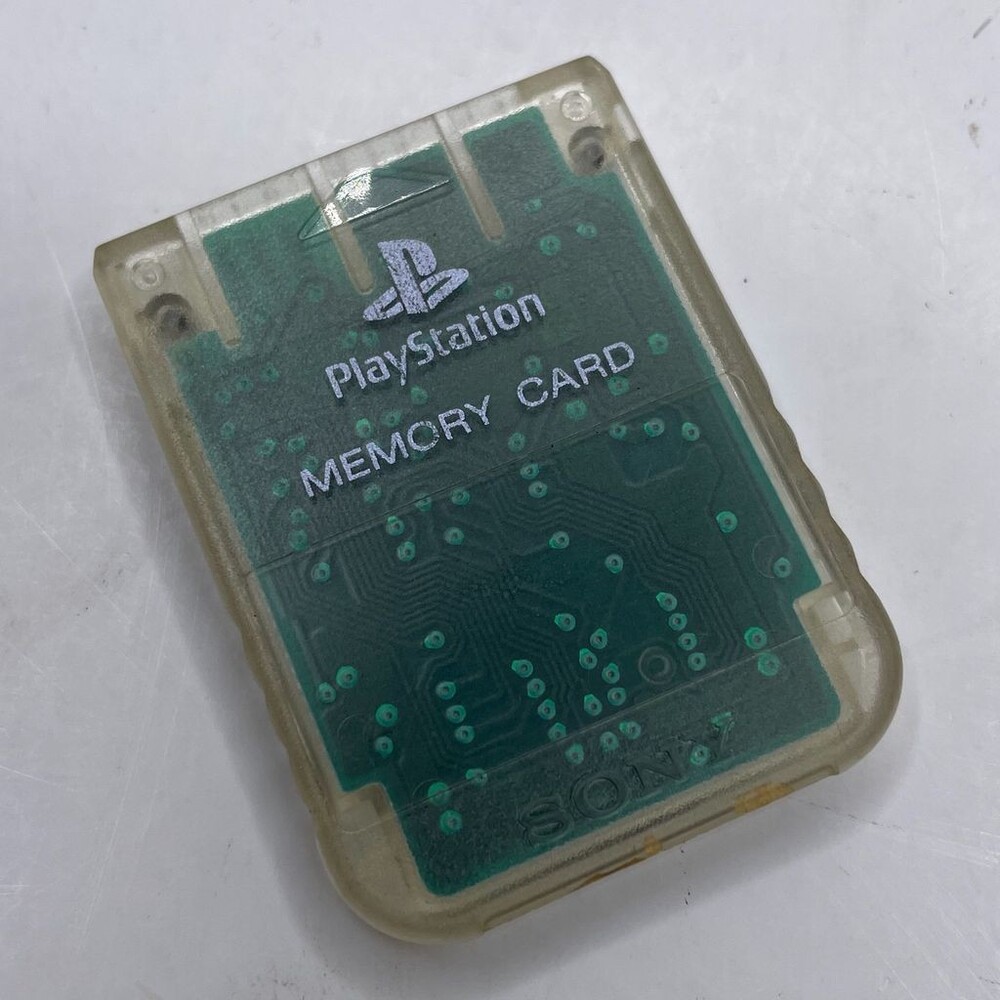 Official Sony PlayStation PS1 Memory Card SCPH-1020 Crystal Clear 15-Block